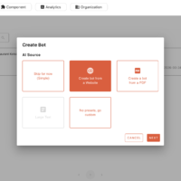 One-Click Chatbot Creation in TPG 2.0 from PDFs and Websites